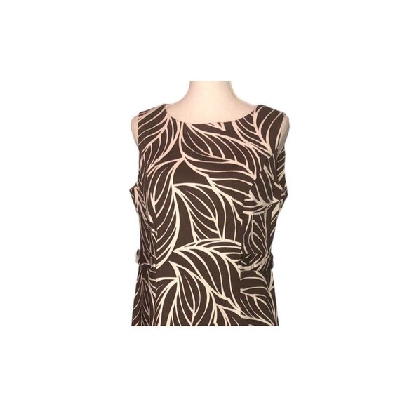 GEORGE By Mark Eisen Sz 12 Women's Unlined Sleeveless Scoop Neck Sheath Dress - Picture 3 of 8
